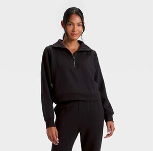 All In Motion 1/2 Zip Pullover Black Jacket XL